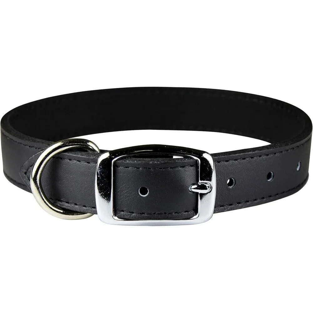 OmniPet Signature Leather Pet Collar, Black, Size L, 1